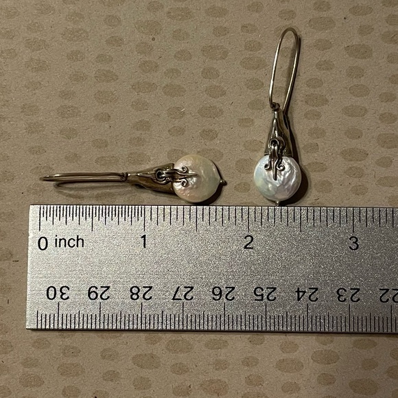 Silpada RARE Coin Pearl Sterling Silver Earrings W1269 - Picture 16 of 16